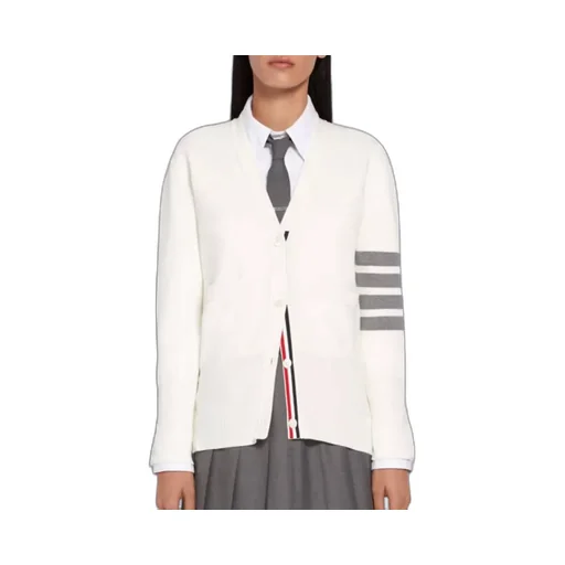 Thom Browne 4-Bar V-Neck Cardigan