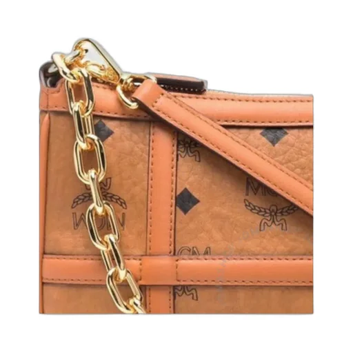 Mcm Monogram Printed Chain-Linked Shoulder Bag