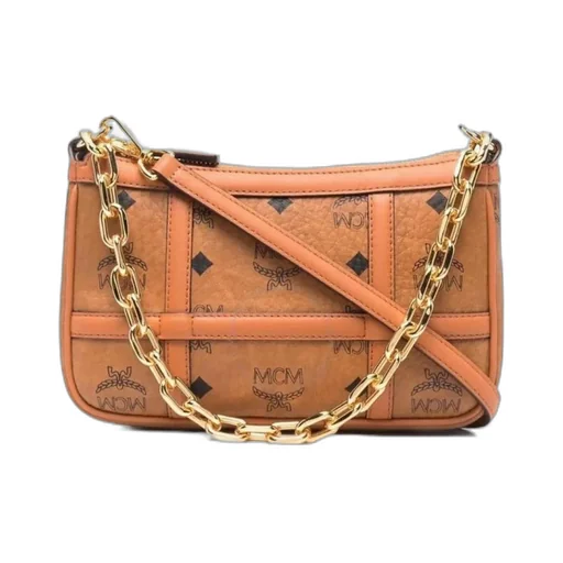 Mcm Monogram Printed Chain-Linked Shoulder Bag