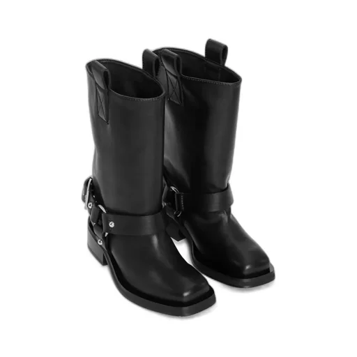 Ganni Mid Shaft Biker Boots