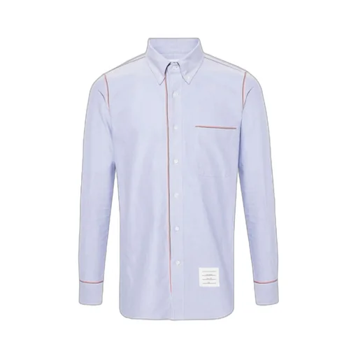 Thom Browne Rwb-Trim Curved Hem Shirt