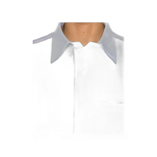 Thom Browne Rwb-Trim Curved Hem Shirt