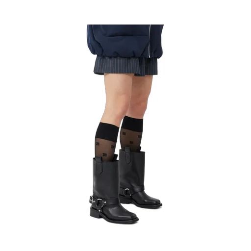 Ganni Mid Shaft Biker Boots