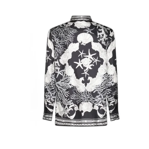 Versace Sea Printed Long Sleeved Buttoned Shirt