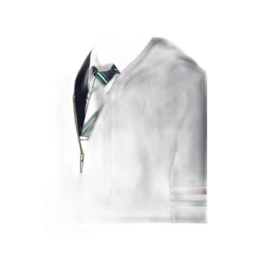 Thom Browne Rwb Stripe Zipped Knitted Hoodie