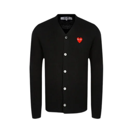 Heart-Patch Knit Cardigan