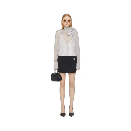 Givenchy Polka Dots Printed High-Neck Blouse