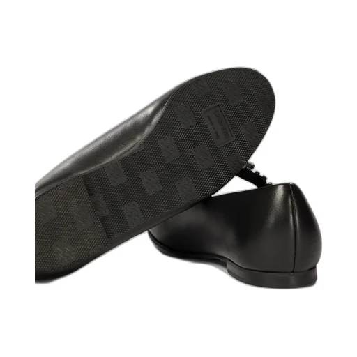 Casadei Embellished Round Toe Ballerinas