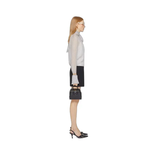 Givenchy Polka Dots Printed High-Neck Blouse