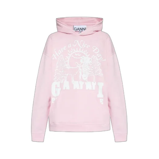 Ganni Logo Printed Hoodie