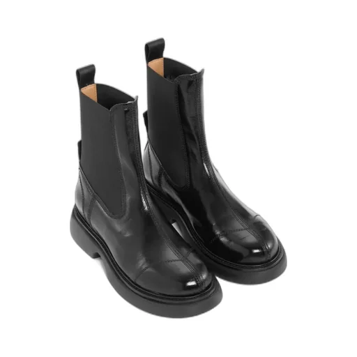 Ganni Ankle Boots With Logo