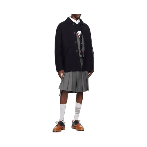 Thom Browne Stripe-Detailed Long-Sleeved Cardi-Coat
