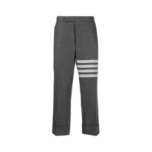 Thom Browne 4-Bar Stripe Detailed Flannel Trousers