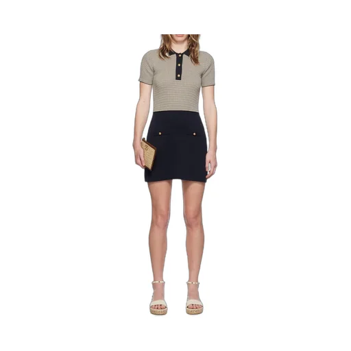 Valentino Striped Short-Sleeved Polo Dress