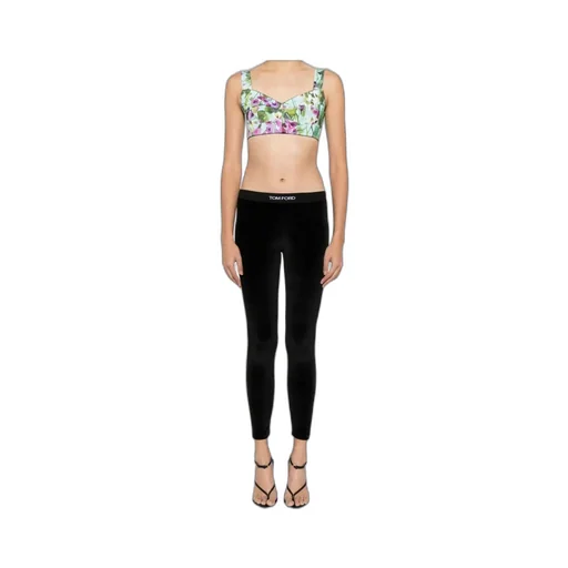 Tom Ford Stretch Lustrous Velour Signature Leggings