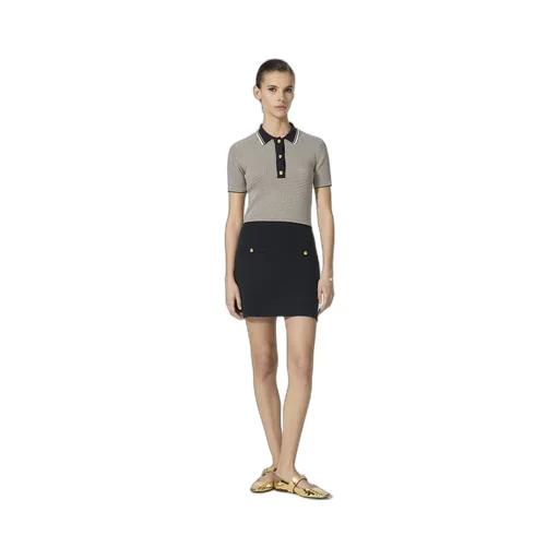 Valentino Striped Short-Sleeved Polo Dress