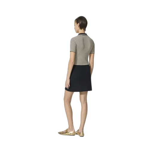 Valentino Striped Short-Sleeved Polo Dress
