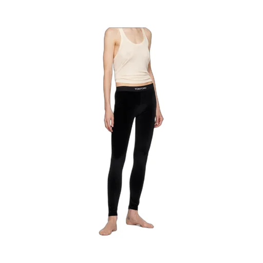 Tom Ford Stretch Lustrous Velour Signature Leggings