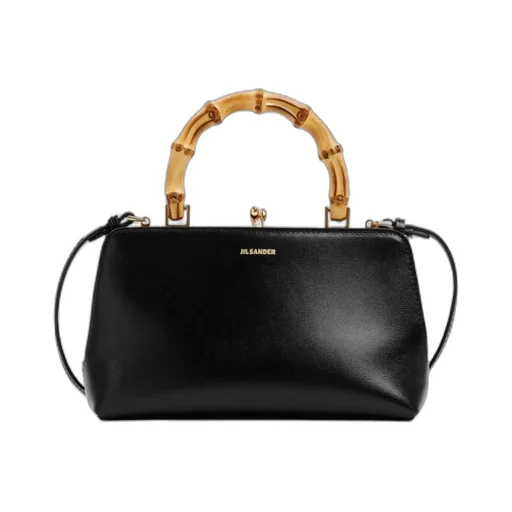 Jil Sander Goji Logo Embossed Mini Top Handle Bag
