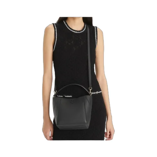 Tory Burch Small Mcgraw Logo Plaque Bucket Bag