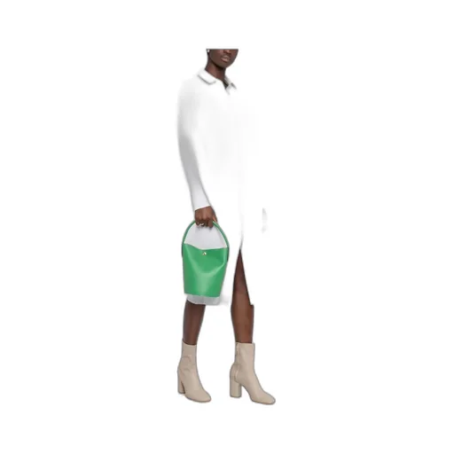 Longchamp ÉPure Logo Embossed Small Bucket Bag