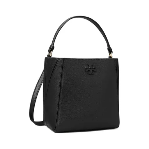 Tory Burch Small Mcgraw Logo Plaque Bucket Bag