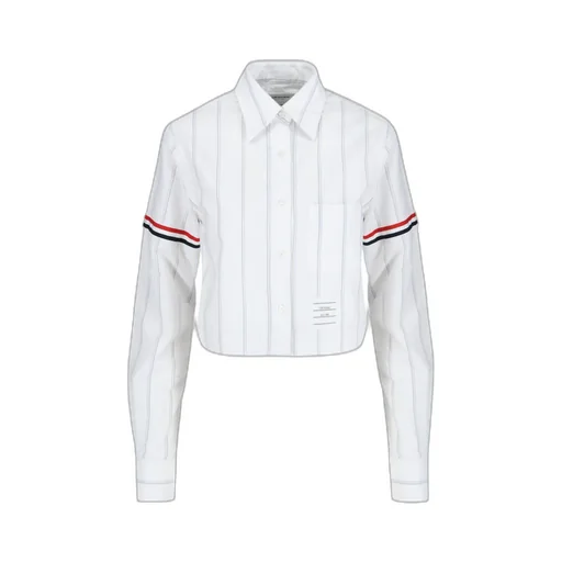 Thom Browne Striped Cropped Shirt