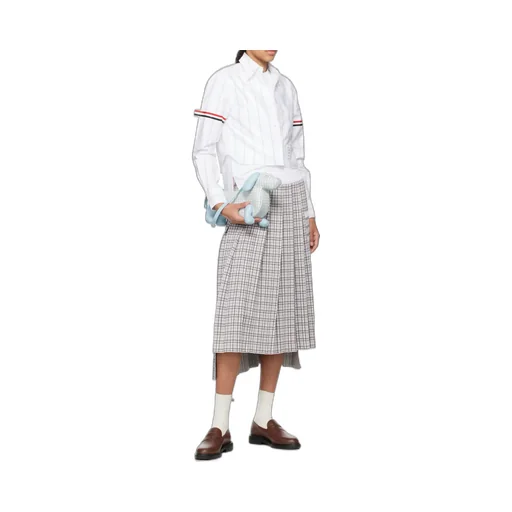 Thom Browne Striped Cropped Shirt