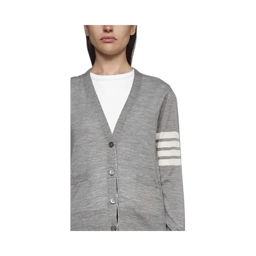 Thom Browne 4 Bar V-Neck Cardigan
