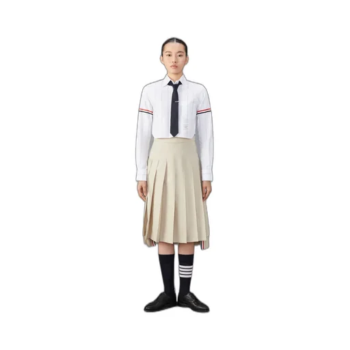Thom Browne Striped Cropped Shirt