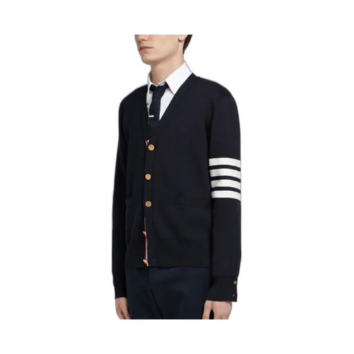Thom Browne 4-Bar V-Neck Cardigan