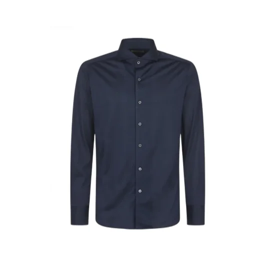Spread-Collar Cotton Shirt