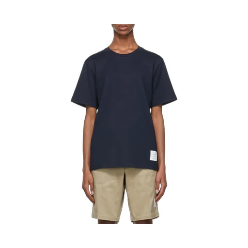 Thom Browne Logo Patch Crewneck T-Shirt