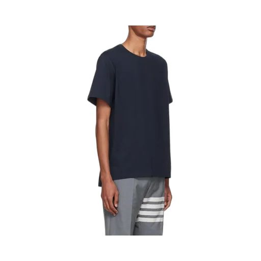 Thom Browne Logo Patch Crewneck T-Shirt