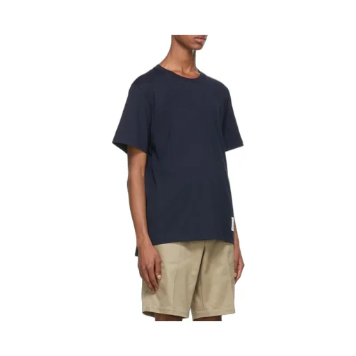 Thom Browne Logo Patch Crewneck T-Shirt