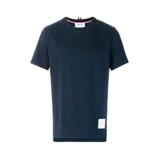 Thom Browne Logo Patch Crewneck T-Shirt