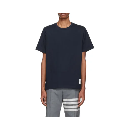 Thom Browne Logo Patch Crewneck T-Shirt