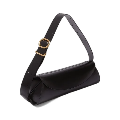 Jil Sander Cannolo Logo Embossed Small Shoulder Bag