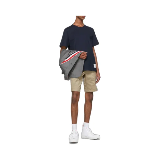 Thom Browne Logo Patch Crewneck T-Shirt