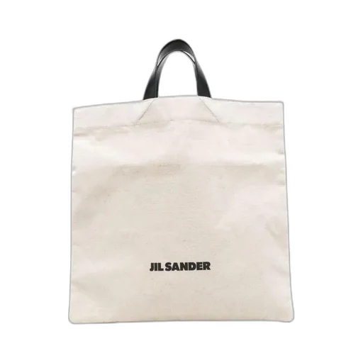 Jil Sander Logo Printed Large Tote Bag