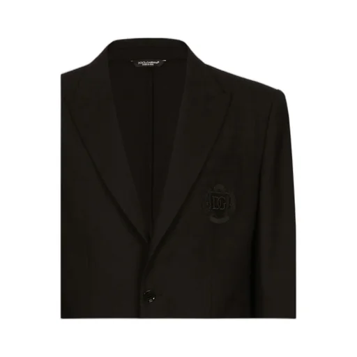 Dolce & Gabbana Logo Embroidered Tailored Blazer