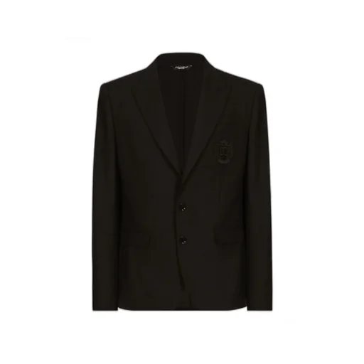 Dolce & Gabbana Logo Embroidered Tailored Blazer