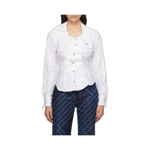 Vivienne Westwood Orb Logo Embroidered Drunken Shirt