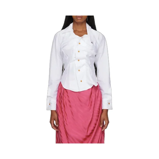 Vivienne Westwood Orb Logo Embroidered Drunken Shirt
