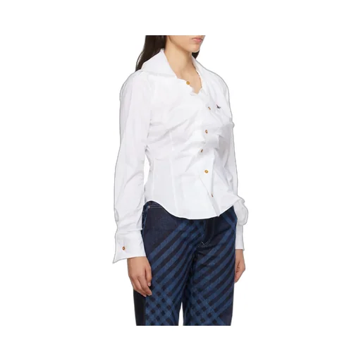 Vivienne Westwood Orb Logo Embroidered Drunken Shirt