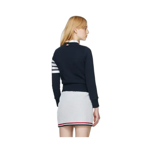 Thom Browne 4-Bar Stripe Crewneck Sweatshirt