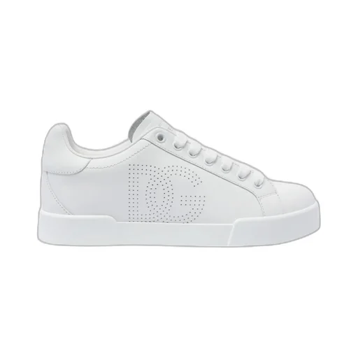 Dolce & Gabbana Portofino Dg Logo Perforated Sneakers