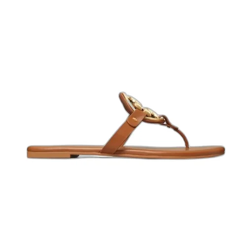 Tory Burch Miller Logo Plaque Thong Sandals