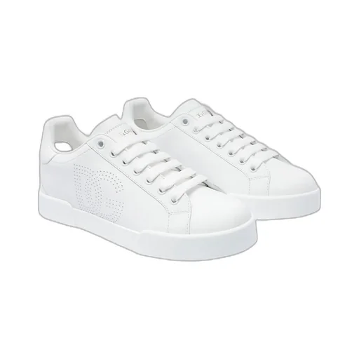 Dolce & Gabbana Portofino Dg Logo Perforated Sneakers