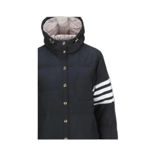 Thom Browne 4 Bar Striped Padded Long Coat